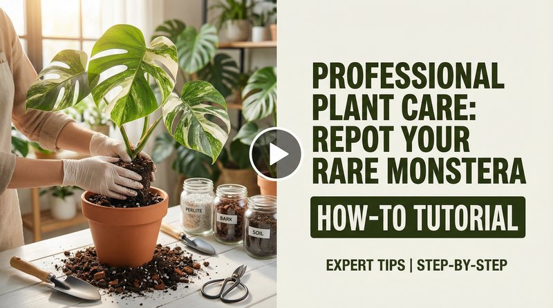 网红主播植物测评视频-龟背竹换盆教程视频